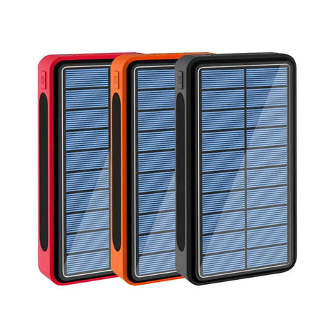 three different colors of solar panels are shown on a white background