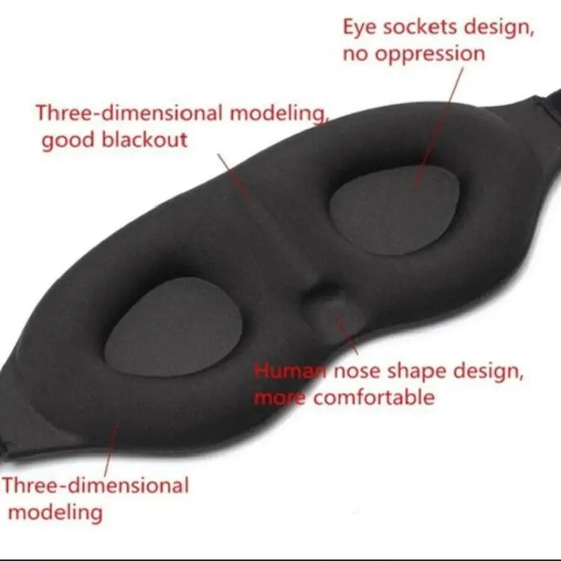 a black eye mask with the words’eye mask’and’eye mask ’