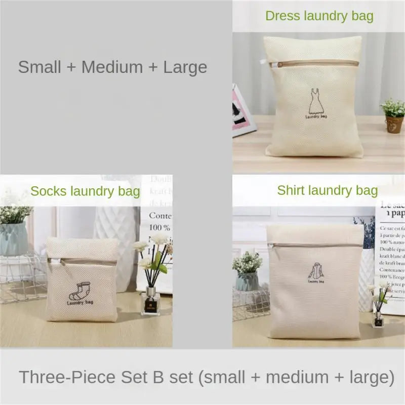 the three pieces of the small bag are shown in three different colors