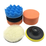 a set of three polish pads and a sponge