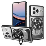 Three rugged phone cases with a kickstand and sliding camera cover.