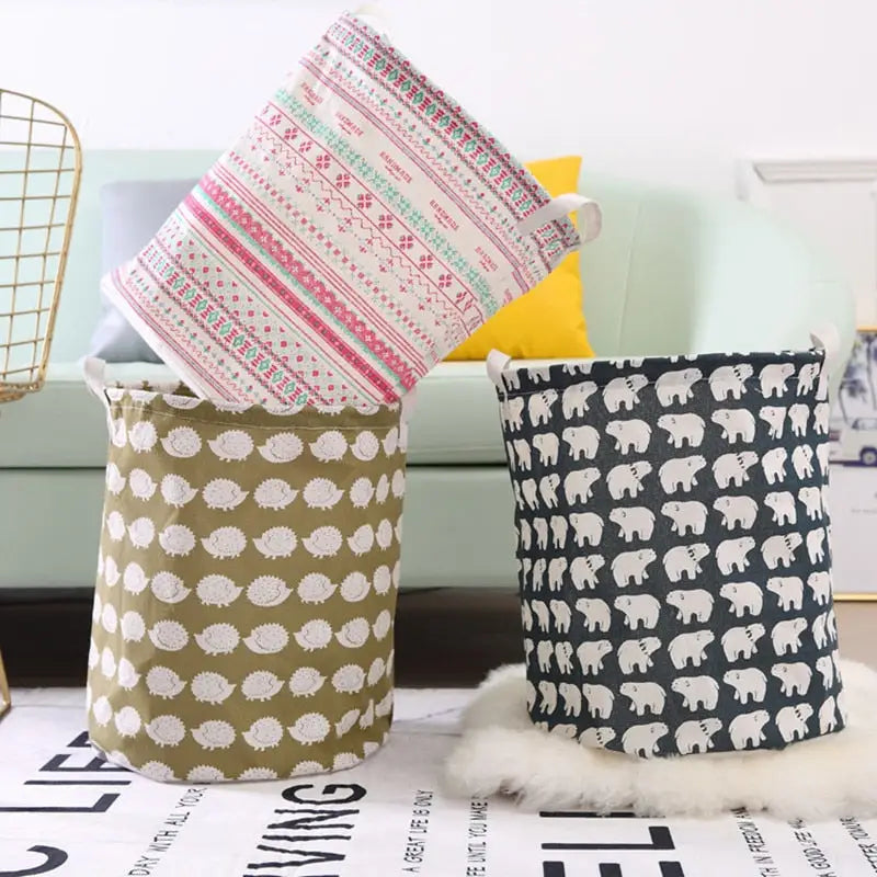 three different sizes of storage bags on a white rug