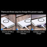 three different views of the power bank