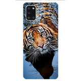 A tiger in the water phone case