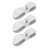 3 pack of white plastic shoe clips