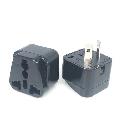 two black plugs on a white background