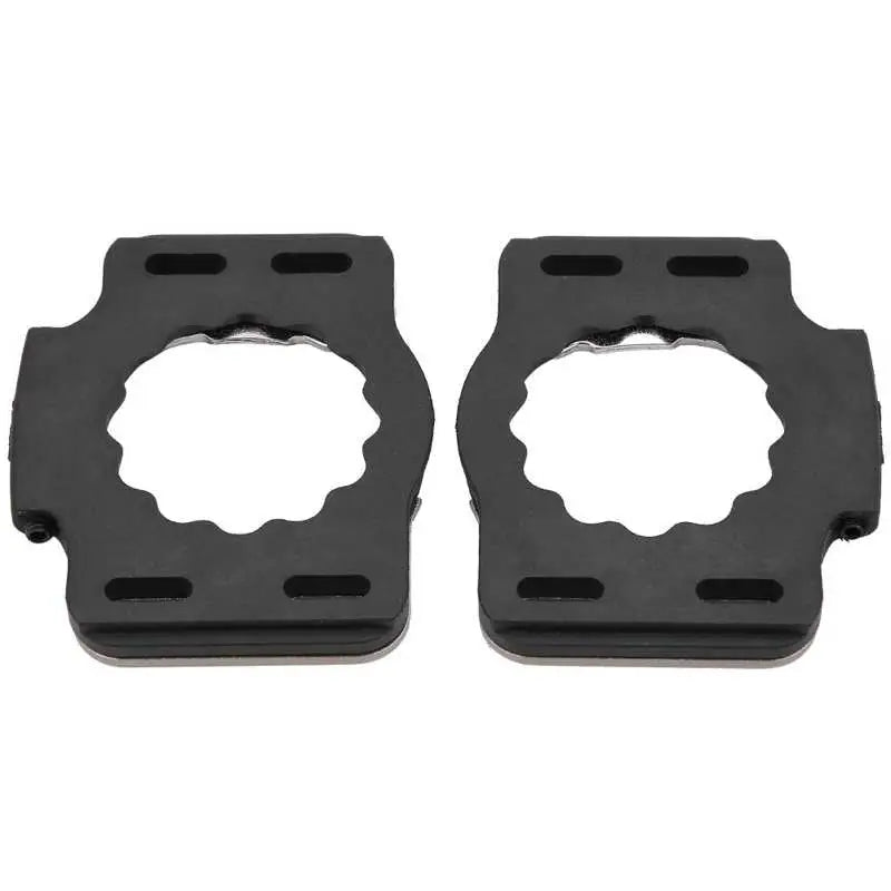 pair of black plastic mountings for the front and rear of a car