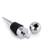 a pair of stainless steel screws with a black rubber end