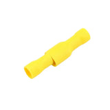 a yellow plastic tube on a white background