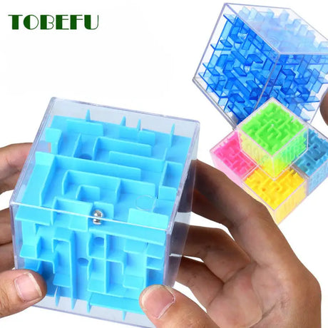 someone is holding a small plastic maze in their hands