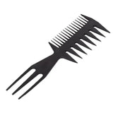 a black comb with a long handle