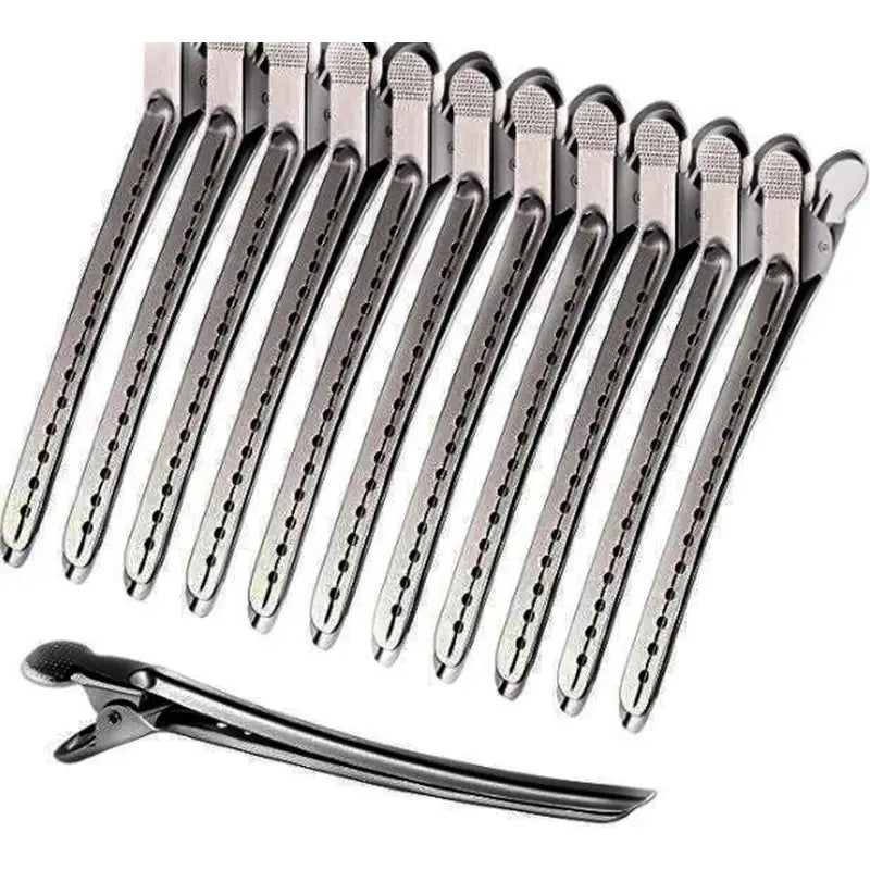 a set of six stainless hair clippers