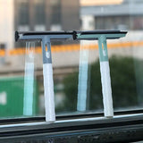 two plastic tooth brushes sitting on a window sie