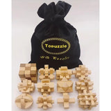 wooden blocks in a bag