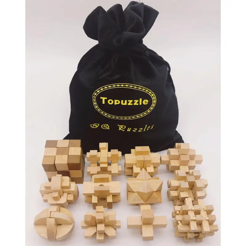 wooden blocks in a bag