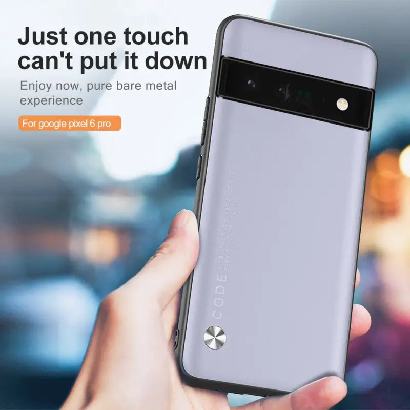 the one touch case is shown in a hand