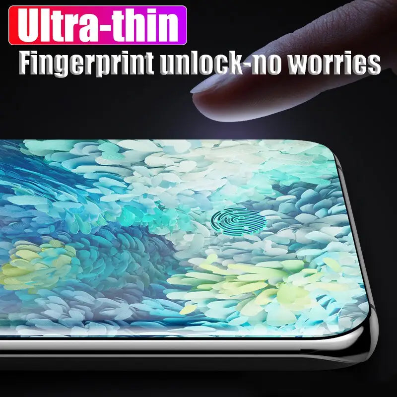 someone is touching a finger on a cell phone with a fingerprint