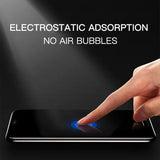 a hand touching an iphone with the text electric absorption no bubbles