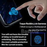 someone is touching a finger on a phone with a fingerprint