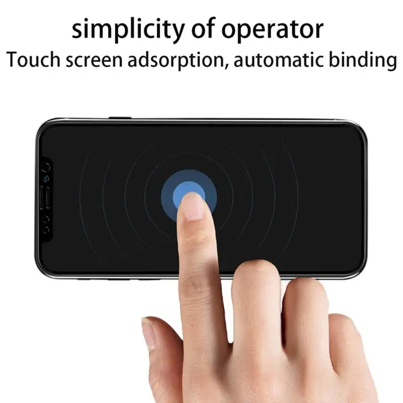 a hand touching a finger on a smartphone