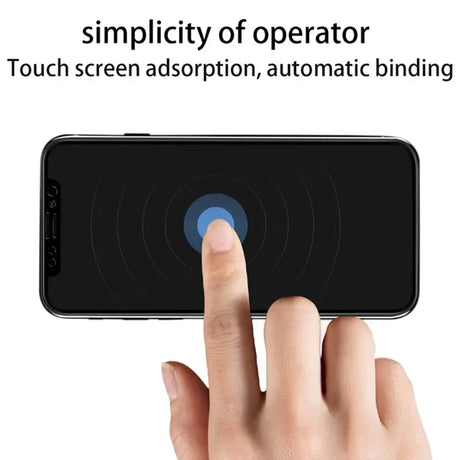 a hand touching a finger on a smartphone