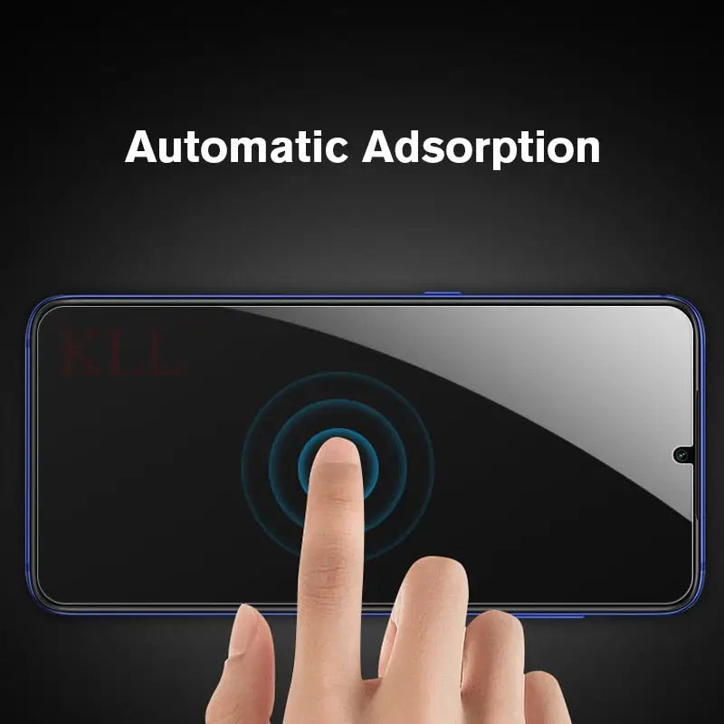 a finger touching a smartphone screen