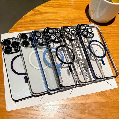 Transparent phone cases with camera lens protection.