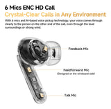 Transparent wireless earbud with multiple microphones.