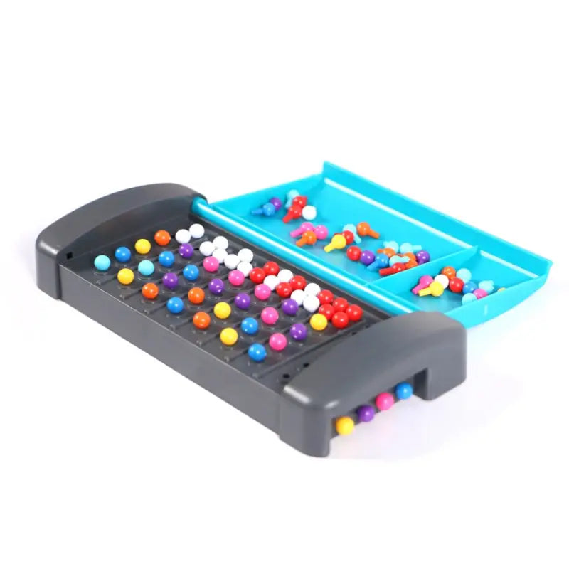 a plastic tray with a bunch of colorful beads