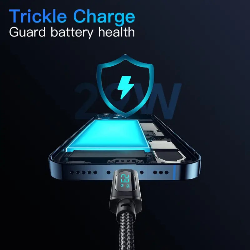 the ti charger is attached to a smartphone