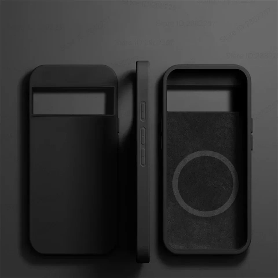 Two black protective cases for electronic devices, likely smartphones or similar gadgets.