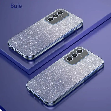 Two cases with glitter glitters on them