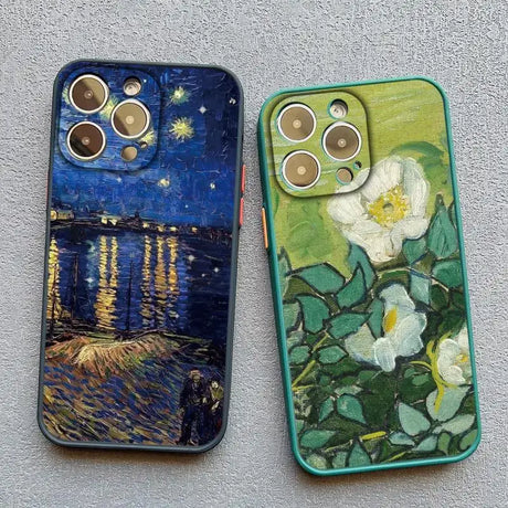 Two cases with the same painting on them