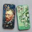 two cases with paintings on them