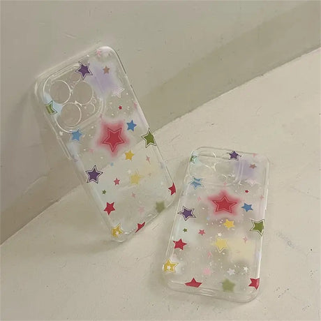 Two clear cases with stars on them