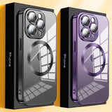 two different colored cases with a black and purple one