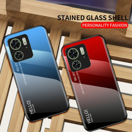 Two gradient-colored phone cases.
