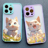 two iphone cases with a cat and kitten on them