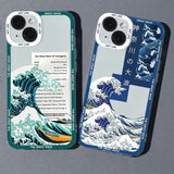Two iphone cases with the great wave design
