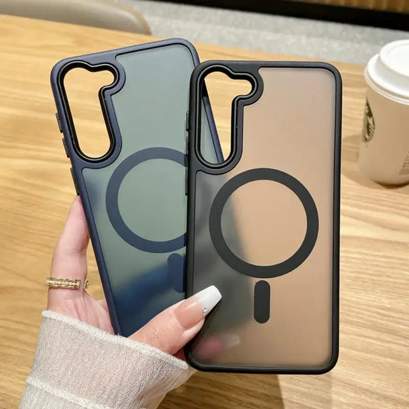 two iphone cases with the logo of the google logo