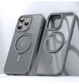 Two iPhone cases with MagSafe-compatible circular rings and camera cutouts.