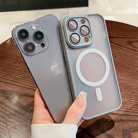 two iphones with the camera lens on them