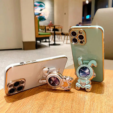 Two iphones with a camera and a phone case