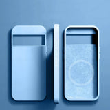 Two iPod-style portable media players with minimalist designs.