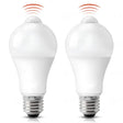 two light bulbs with one light on the other