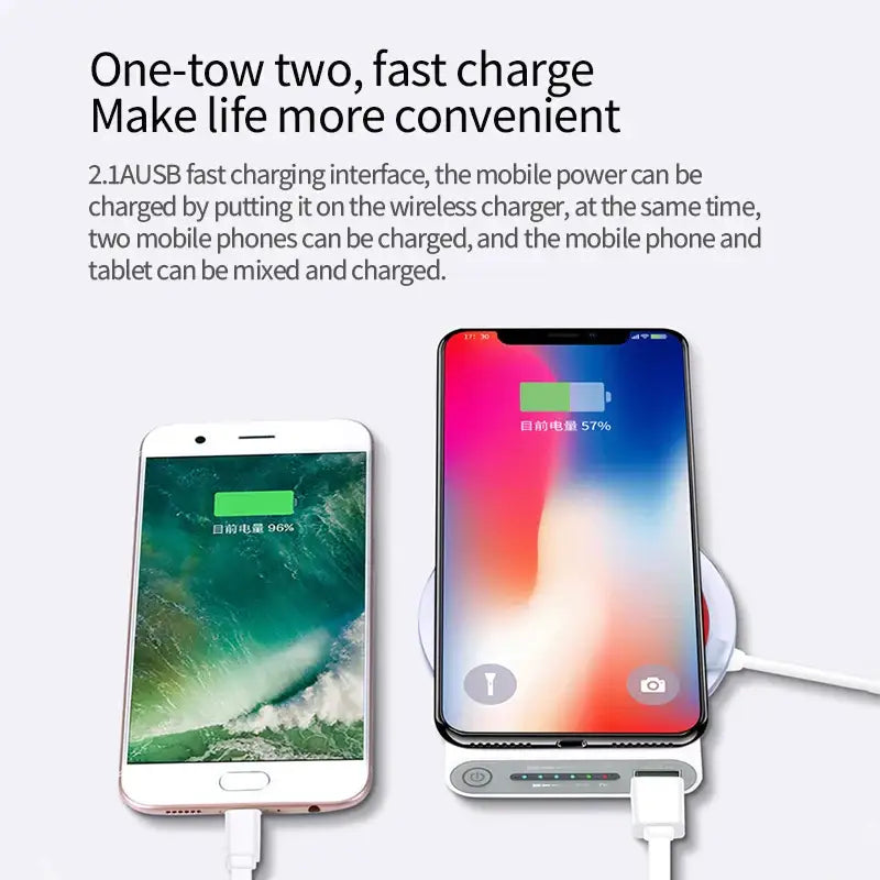 there are two phones that are charging on the same charger