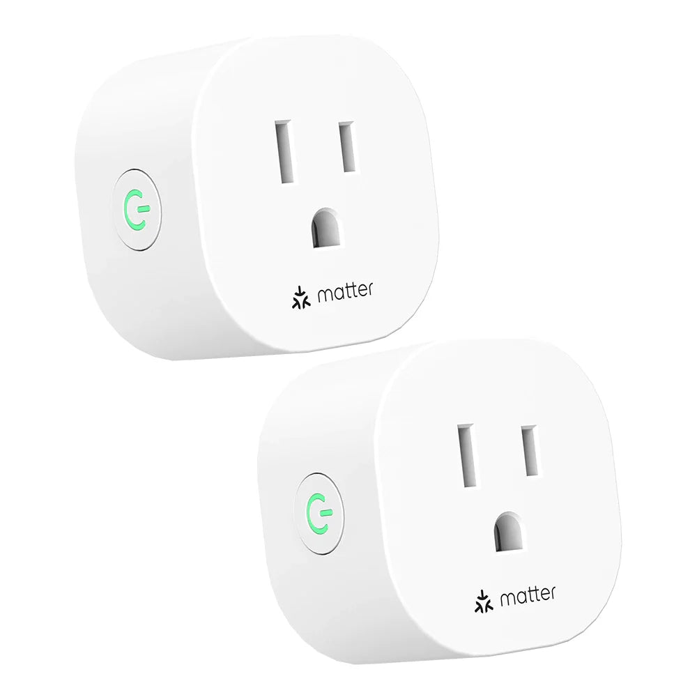 two smart plugs with the word’smart’on them