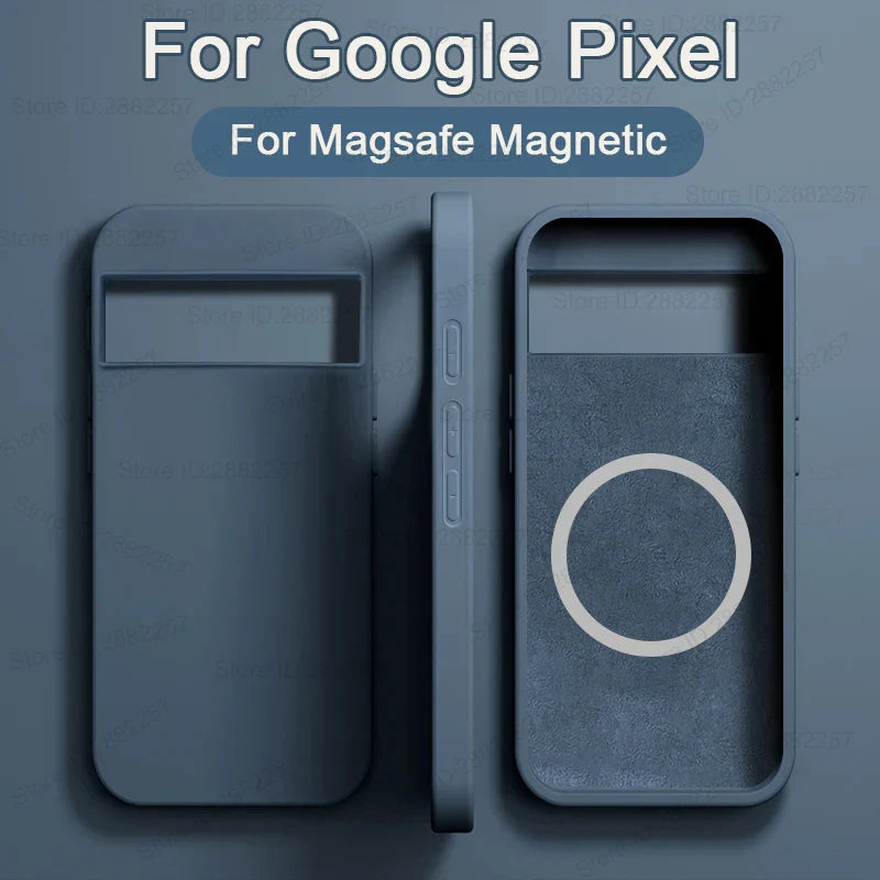 Two smartphone cases designed for Google Pixel with Magsafe Magnetic compatibility.