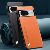 Two smartphones with distinctive camera modules, one black and one orange.