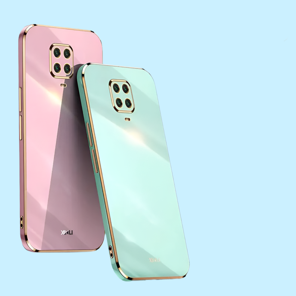 Plating Square Gold Frame Handyhülle für Xiaomi Redmi Note 8 2021 New 9 S Note8 8T Note9 Pro 9s